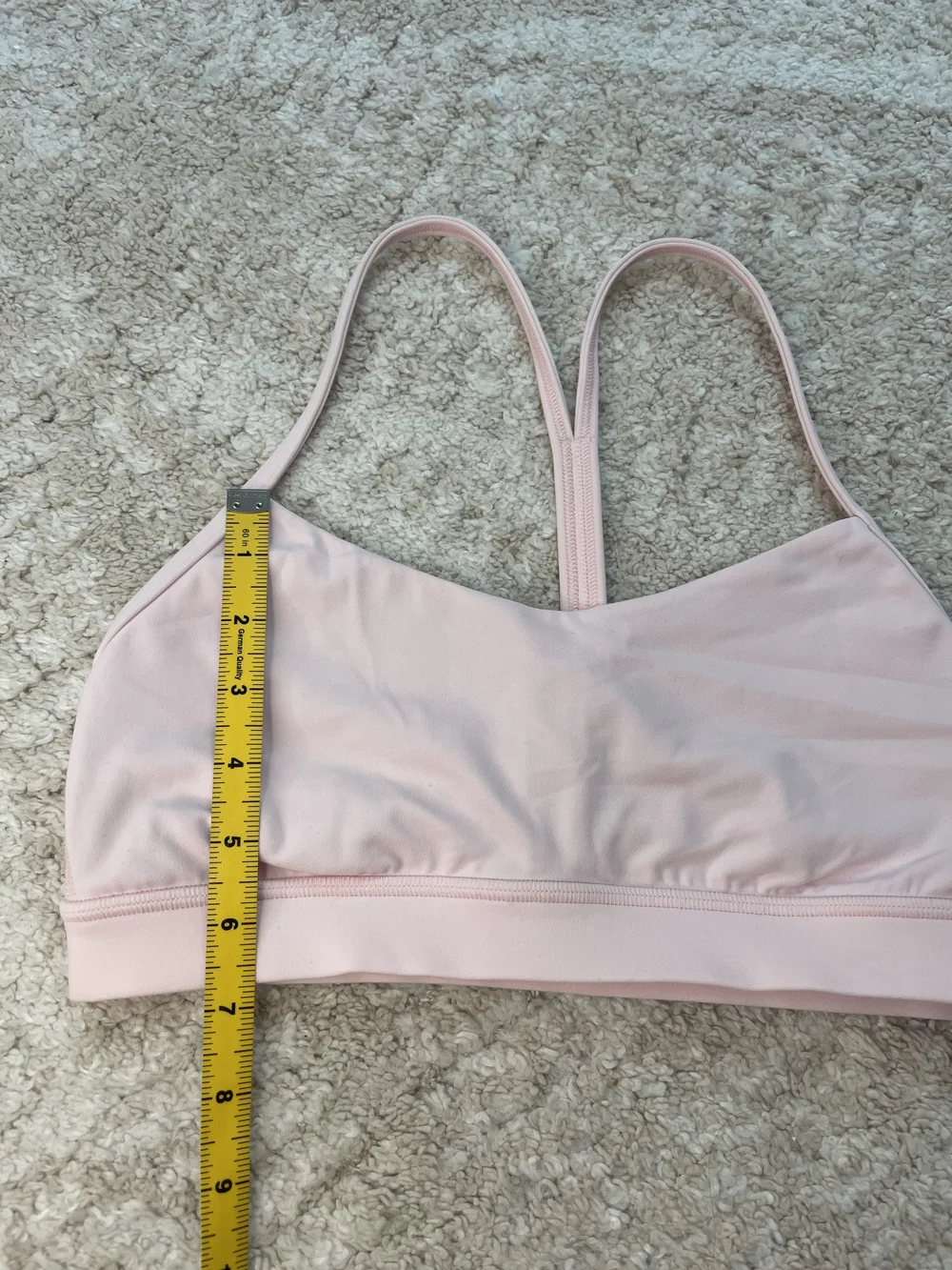 Lululemon Athletica Pale Pink Slim-Strap Sports Bra Size 8